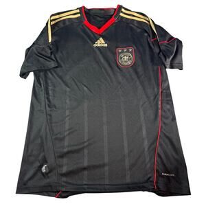 Adidas Germany Soccer Jersey Mens L Black Gold DFB Futbol Football Shirt